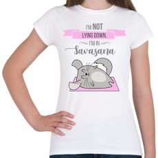 PRINTFASHION Savasana - csincsilla - Női póló - Fehér