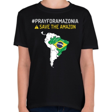 PRINTFASHION Save Amazonia - Gyerek póló - Fekete gyerek póló