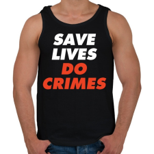 PRINTFASHION SAVE life - Férfi atléta - Fekete atléta, trikó