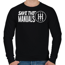 PRINTFASHION Save the manuals - Férfi pulóver - Fekete férfi pulóver, kardigán