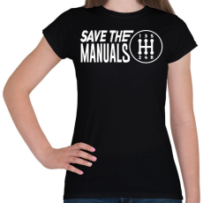 PRINTFASHION Save the manuals - Női póló - Fekete