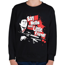 PRINTFASHION Say Hello - Gyerek pulóver - Fekete