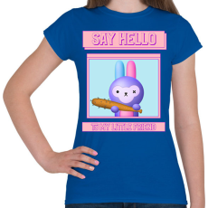 PRINTFASHION Say Hello - Női póló - Királykék
