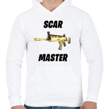 PRINTFASHION Scar Master - Fortnite (Fekete) - Férfi kapucnis pulóver - Fehér férfi pulóver, kardigán
