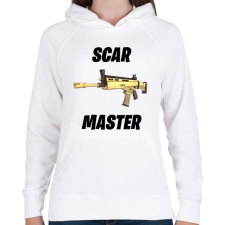 PRINTFASHION Scar Master - Fortnite (Fekete) - Női kapucnis pulóver - Fehér női pulóver, kardigán