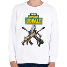 PRINTFASHION Scar Weapon Fortnite - Gyerek pulóver - Fehér
