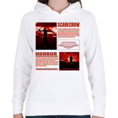 PRINTFASHION Scarecrow horror - Női kapucnis pulóver - Fehér