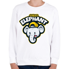 PRINTFASHION scared elephant - Gyerek pulóver - Fehér gyerek pulóver, kardigán