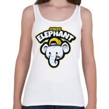 PRINTFASHION scared elephant - Női atléta - Fehér női trikó