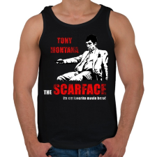 PRINTFASHION scarface - Férfi atléta - Fekete atléta, trikó