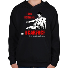 PRINTFASHION scarface - Gyerek kapucnis pulóver - Fekete gyerek pulóver, kardigán