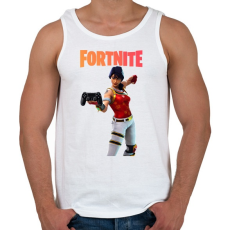 PRINTFASHION Scarlet Defender Fortnite - Férfi atléta - Fehér