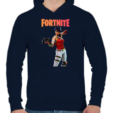 PRINTFASHION Scarlet Defender Fortnite - Férfi kapucnis pulóver - Sötétkék férfi pulóver, kardigán