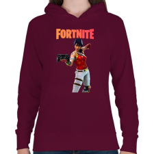 PRINTFASHION Scarlet Defender Fortnite - Női kapucnis pulóver - Bordó női pulóver, kardigán