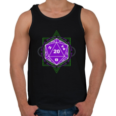 PRINTFASHION Sci-Fi D20 (Lila-Zöld) - Férfi atléta - Fekete