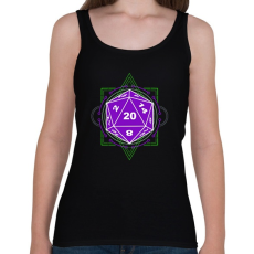 PRINTFASHION Sci-Fi D20 (Lila-Zöld) - Női atléta - Fekete