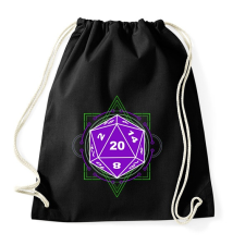 PRINTFASHION Sci-Fi D20 (Lila-Zöld) - Sportzsák, Tornazsák - Fekete tornazsák