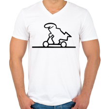 PRINTFASHION Scooter - Férfi V-nyakú póló - Fehér férfi póló