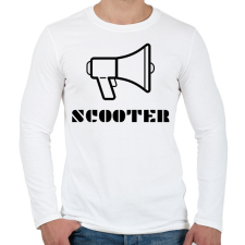 PRINTFASHION SCOOTER in the house - Férfi hosszú ujjú póló - Fehér férfi póló