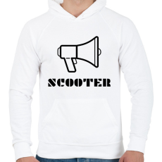 PRINTFASHION SCOOTER in the house - Férfi kapucnis pulóver - Fehér