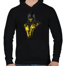 PRINTFASHION Scorpion - Férfi kapucnis pulóver - Fekete férfi pulóver, kardigán