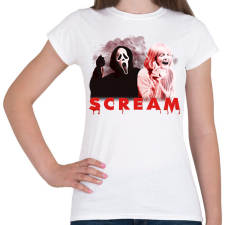 PRINTFASHION Scream - Női póló - Fehér női póló
