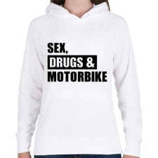 PRINTFASHION SDM - Női kapucnis pulóver - Fehér női pulóver, kardigán