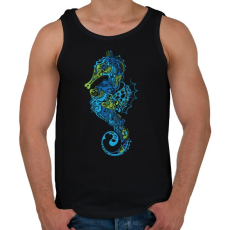 PRINTFASHION Seahorse - Férfi atléta - Fekete