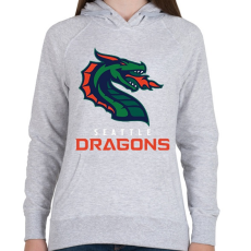 PRINTFASHION seattle Dragons - Női kapucnis pulóver - Sport szürke