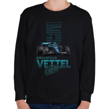 PRINTFASHION Sebastian Vettel - Gyerek pulóver - Fekete gyerek pulóver, kardigán