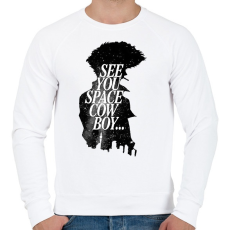PRINTFASHION See You Space Cowboy - Férfi pulóver - Fehér