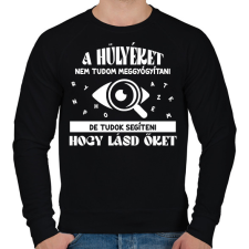 PRINTFASHION Segítek, hogy lásd a hülyéket - Férfi pulóver - Fekete férfi pulóver, kardigán