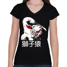 PRINTFASHION sekiro- guardian ape 1 - Női V-nyakú póló - Fekete női póló