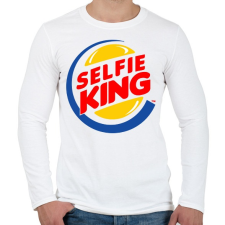 PRINTFASHION Selfie king - Férfi hosszú ujjú póló - Fehér férfi ing