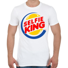 PRINTFASHION Selfie king - Férfi póló - Fehér férfi ing
