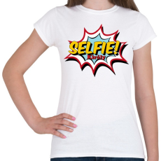 PRINTFASHION Selfie király - Női póló - Fehér