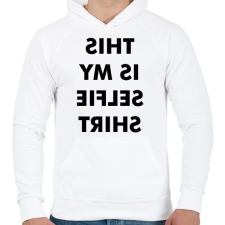 PRINTFASHION Selfie Tshirt - Férfi kapucnis pulóver - Fehér férfi pulóver, kardigán