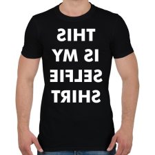 PRINTFASHION Selfie Tshirt - Férfi póló - Fekete férfi póló