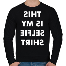 PRINTFASHION Selfie Tshirt - Férfi pulóver - Fekete férfi pulóver, kardigán