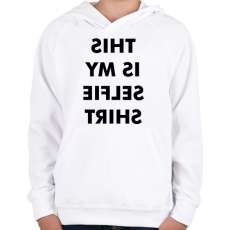 PRINTFASHION Selfie Tshirt - Gyerek kapucnis pulóver - Fehér