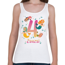 PRINTFASHION Sellős szülinap - névvel, számmal - Női atléta - Fehér női trikó