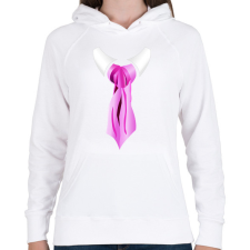 PRINTFASHION Selyem nyakkendő - Női kapucnis pulóver - Fehér női pulóver, kardigán