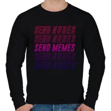 PRINTFASHION Send Memes - Férfi pulóver - Fekete férfi pulóver, kardigán
