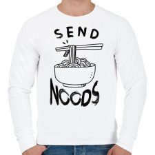 PRINTFASHION Send noods - Férfi pulóver - Fehér férfi pulóver, kardigán