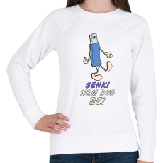 PRINTFASHION senki nem - Női pulóver - Fehér