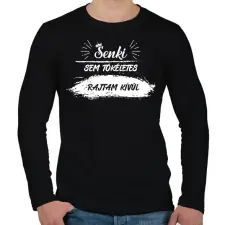 PRINTFASHION Senki sem tökéletes - Férfi hosszú ujjú póló - Fekete férfi póló