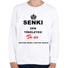 PRINTFASHION senki sem tökéletes - Gyerek pulóver - Fehér gyerek pulóver, kardigán