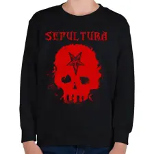 PRINTFASHION sepultura - Gyerek pulóver - Fekete gyerek pulóver, kardigán