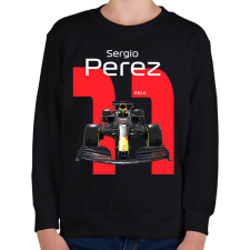 PRINTFASHION Sergio Perez 11 autóversenyző - fehér felirat - Gyerek pulóver - Fekete gyerek pulóver, kardigán