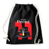 PRINTFASHION Sergio Perez 11 autóversenyző - fehér felirat - Sportzsák, Tornazsák - Fekete